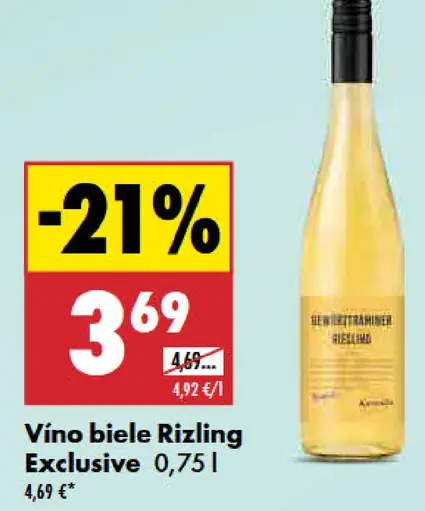 Rizling Exclusive Vino biele