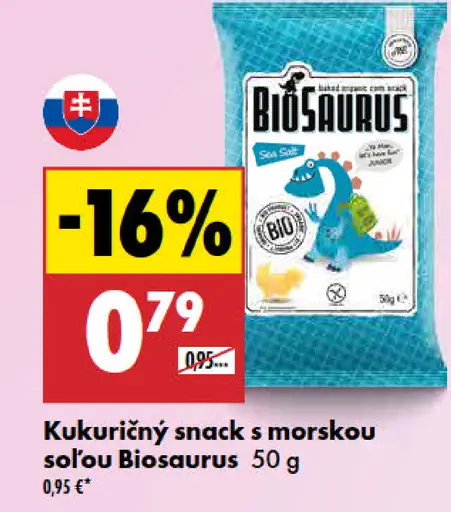 Biosaurus Kukuričný snack s morskou soľou