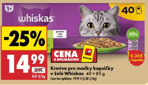 Whiskas Krmivo pre mačky kapsičky v želé