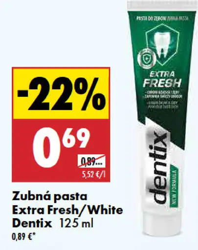 Zubná pasta Extra Fresh/White