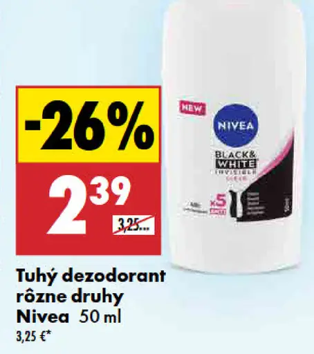Tuhý dezodorant rôzne druhy