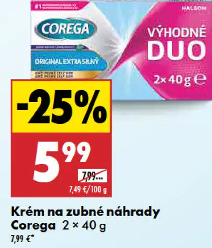 Corega Krém na zubné náhrady