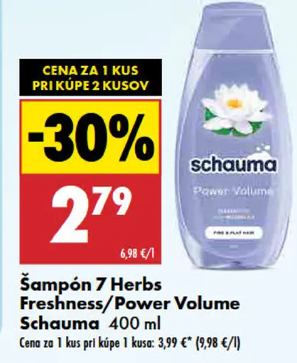 Šampón 7 Herbs Freshness/Power Volume