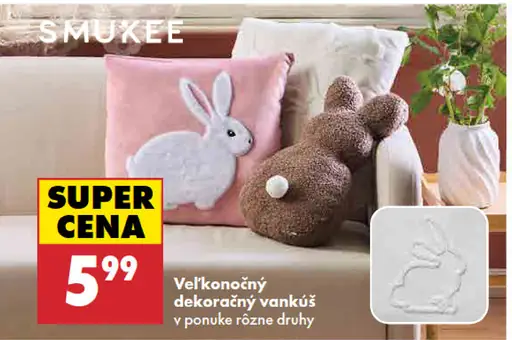 Smukee veľkonočný dekoračný vankúš