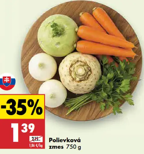 Polievková zmes zeleniny