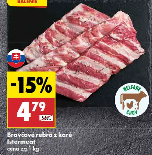 Istermeat Bravčové rebrá z karé
