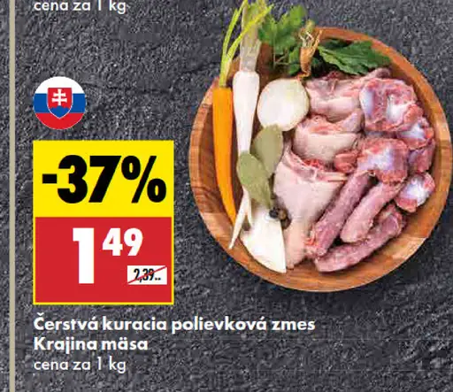 Čerstvá kuracia polievková zmes Krajina mäsa