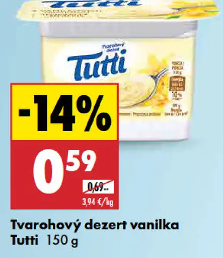 Tutti Tvarohový dezert vanilka