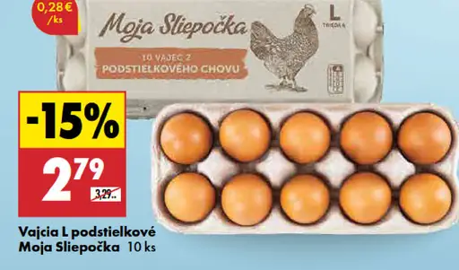 Moja Slepôčka vajcia L podstielkové