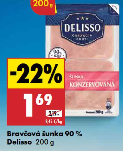 Delisso bravčová šunka konzervovaná 90 %