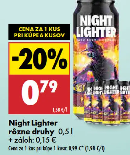 Night Lighter energetický nápoj plechovka