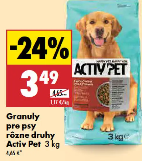 Activ Pet Granuly pre psy rôzne druhy malé plemená