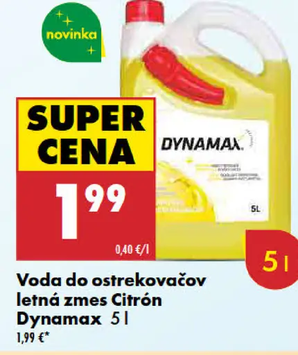 Dynamax Voda do ostrekovačov letná zmes Citrón