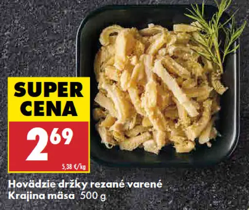 Krajina mäsa Hovädzie držky rezané varené