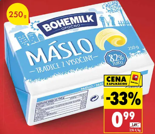 Bohemilk maslo tradice z Vysočiny 82 % tuku