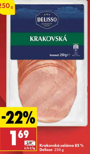 Delisso Krakovská saláma 85%