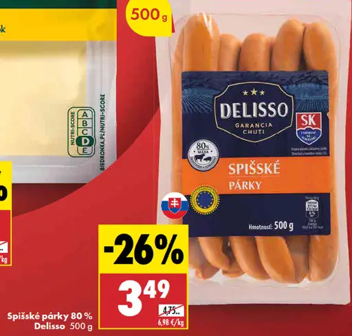 Delisso Spišské párky 80 %
