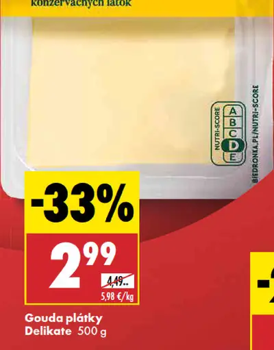 Delikate Gouda plátky