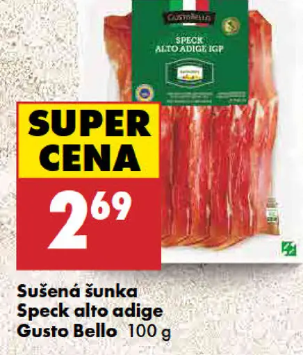 Gusto Bello Sušená šunka Speck alto adige