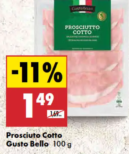 Gusto Bello Prosciutto Cotto varené šunkové plátky