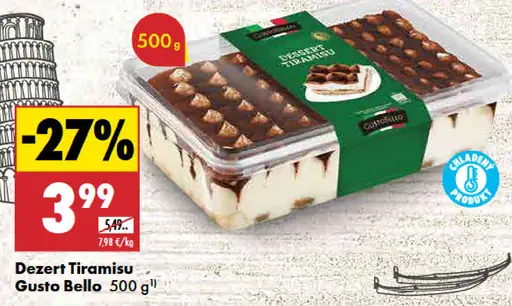 Gusto Bello dezert tiramisu