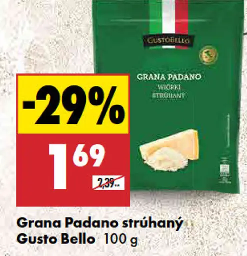 Gusto Bello Grana Padano strúhaný syr