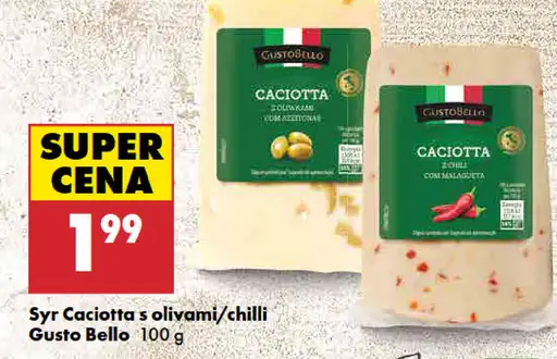 Gusto Bello syr Caciotta s olivami alebo chilli
