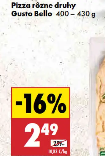 Gusto Bello pizza