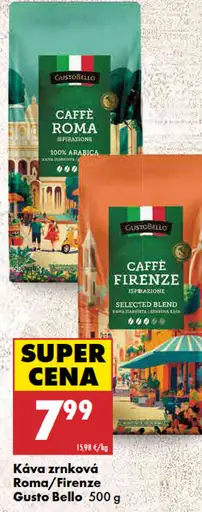 Gusto Bello káva zrnková Roma/Firenze