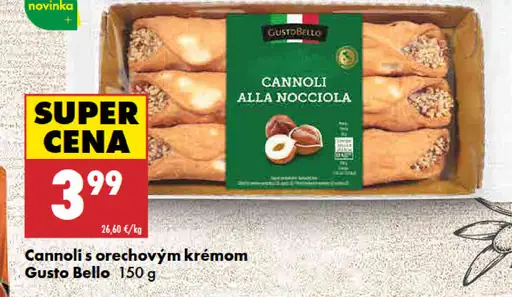Gusto Bello Cannoli s pistáciovým krémom
