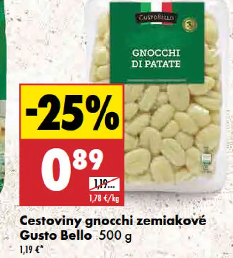 Gusto Bello Cestoviny gnocchi zemiakové