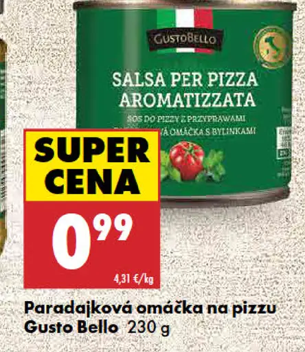 Gusto Bello Paradajková omáčka na pizzu
