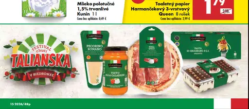 Mlieko polotučné 1,5 % trvanlivé