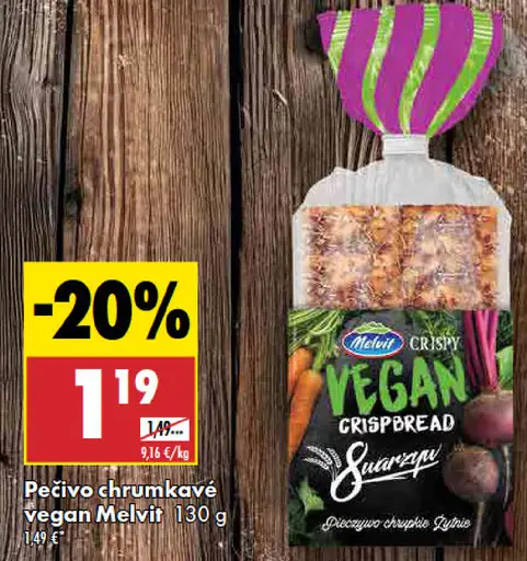 Melvit Pečivo chrumkavé vegan