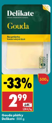 Delikate Gouda plátky