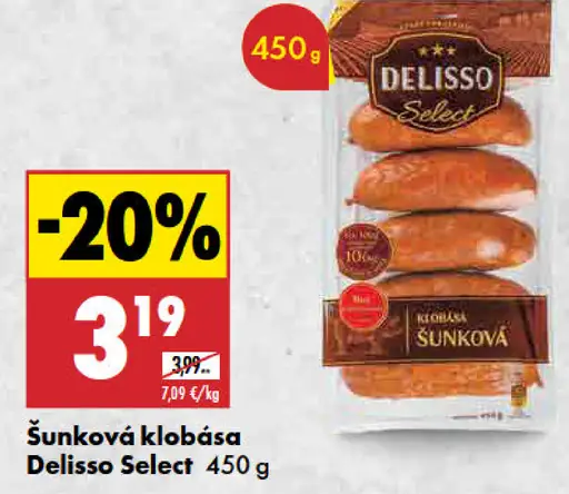 Delisso Select šunková klobása