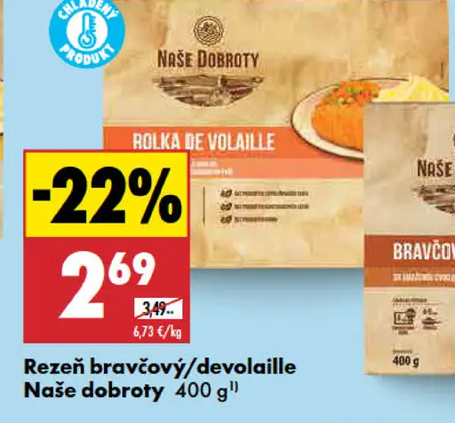 Naše dobroty Bravčový rezeň