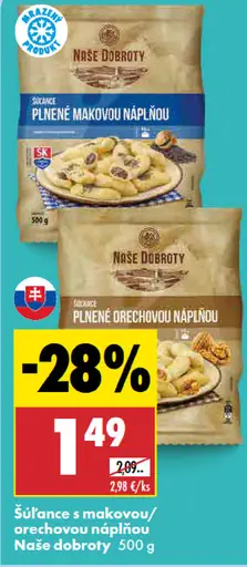 Naše dobroty Šúľance s makovou alebo orechovou náplňou