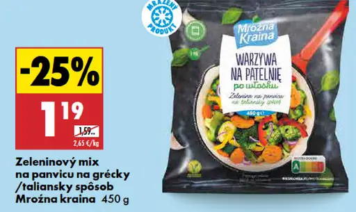 Mroźna Kraina Zeleninový mix na panvicu na grécky/taliansky spôsob