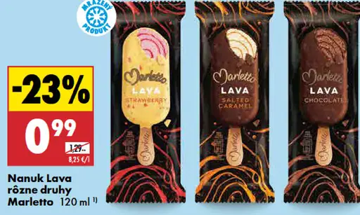 Marletto Nanuk Lava mrazený dezert na paličke rôzne druhy
