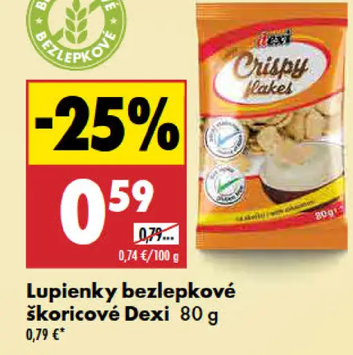 Dexi bezlepkové škoricové lupienky