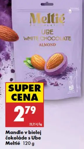 Meltie mandle v bielej čokoláde s Ube