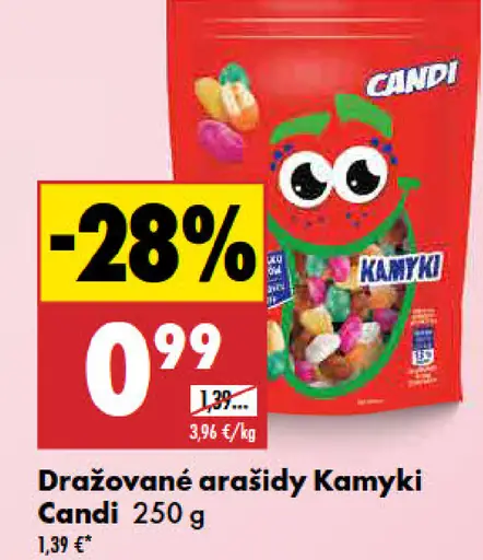Candi dražované arašidy Kamyki