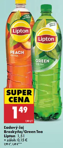 Ľadový čaj broskyňa