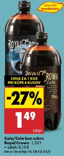 Royal Crown Cola bez cukru