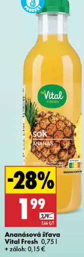 Ananásová šťava Vital Fresh