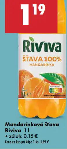 Riviva mandarínková šťava 100%