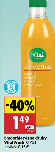 Vital Fresh Smoothie rôzne druhy