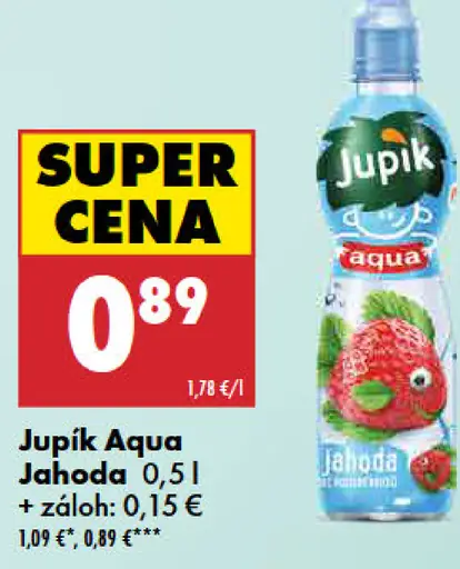 Jupík Aqua jahoda nápoj