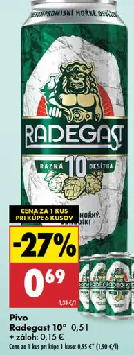 Radegast 10° plechovka